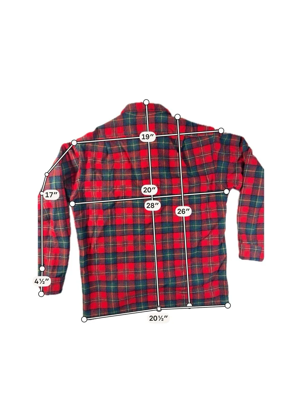 Men Pendleton 70's Check Flannel Plaid Shirt Red× Navy Wool Size M Pre Owned